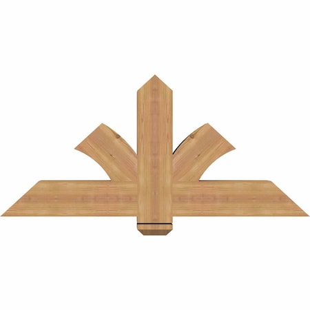 Ekena Millwork Redmond Smooth Timber Gable Bracket, Western Red Cedar, 48"W x 22"H x 5 1/2"D x 5 1/2"F, 11/12 Pitch GBW048X22X0606RED00SWR